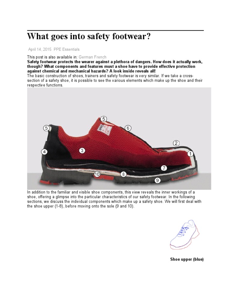What Goes Into Safety Footwear | PDF | Shoe | Materials