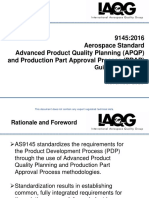 AS9145 Aerospace Standard APQP and PPAP Guidance