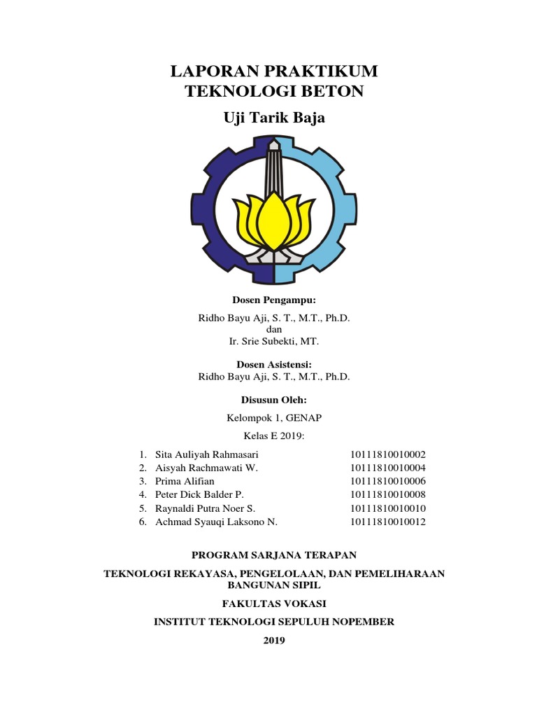 Laporan Uji Tarik Baja Kelompok 1 Genap Pdf