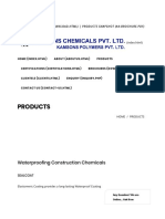 Products: Waterproofing Construction Chemicals