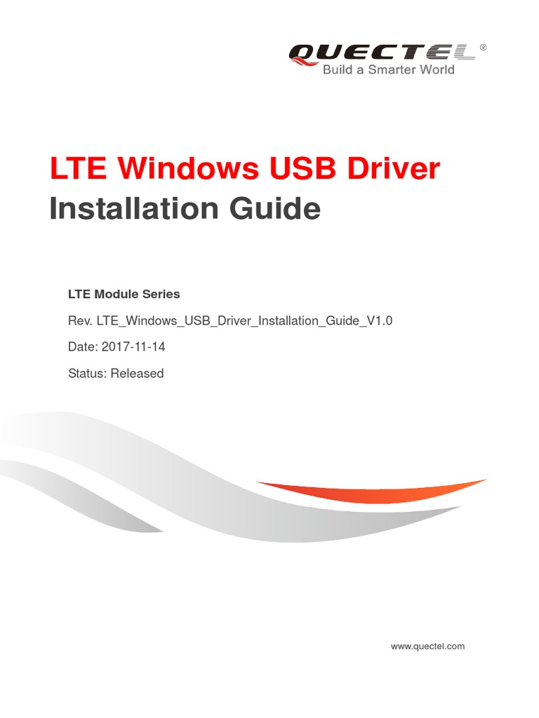 Quectel LTE Windows USB Driver Installation Guide | PDF | Installation ...