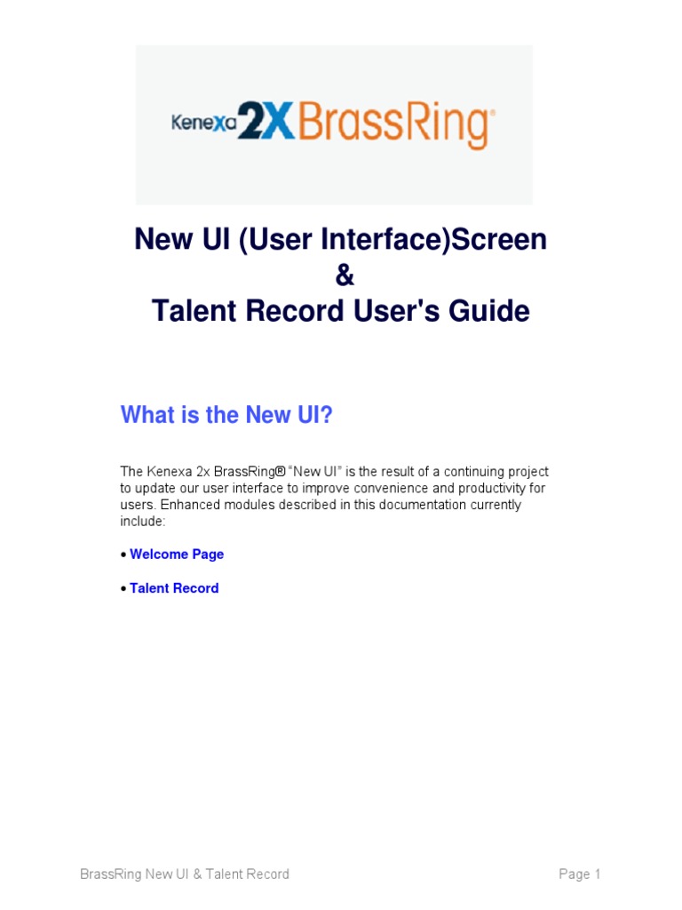 BrassRing User Guide PDF PDF Menu Icon
