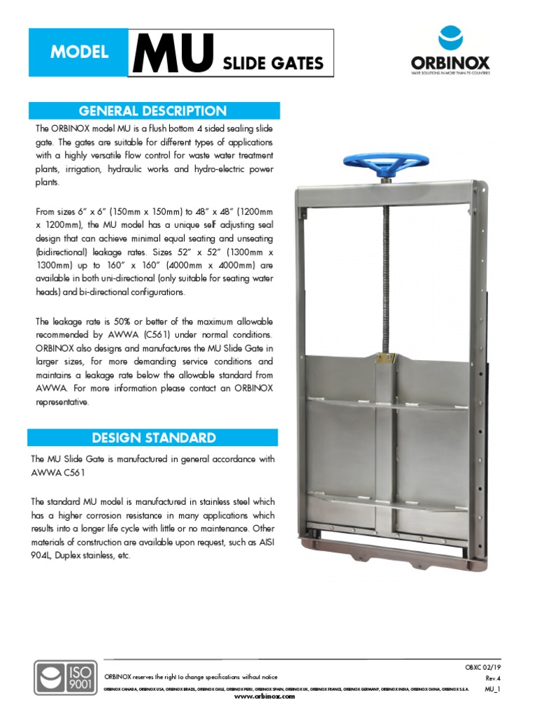 Model: Slide Gates | PDF | Actuator | Buckling
