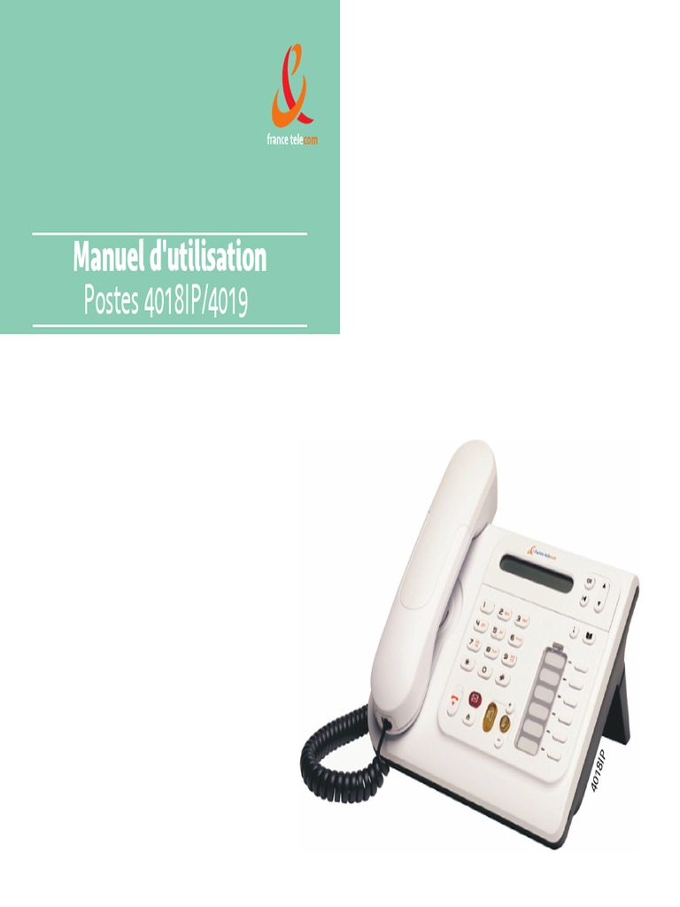 Alcatel Lucent Ip Touch 4018 Mode D emploi Manuel Utilisation Diatonis 4018 4019 | PDF | Téléphone | Technologie de  médias