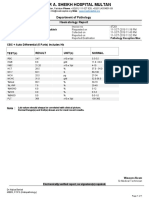 Department of Pathology Haematology Report:: 7916: Muhammad Bakhsh