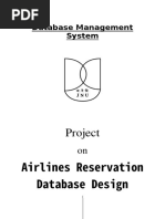 Airlines Reservation Database Design: Project