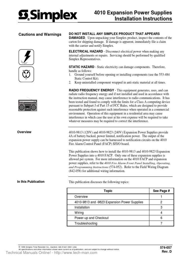 4010 Expansion Power Supply Installation | PDF | Power Supply ...