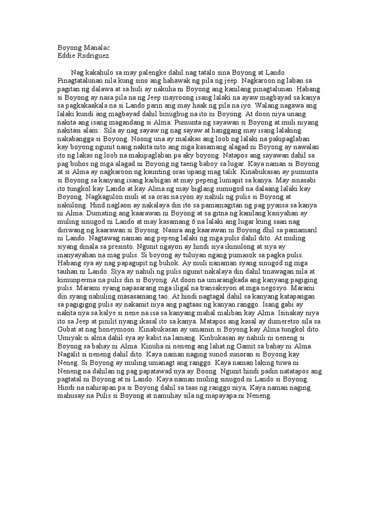 Boyong Manalac | PDF