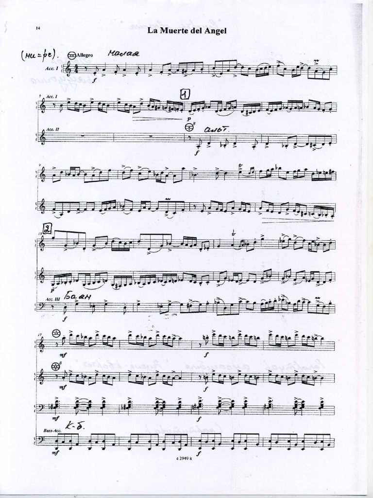 Piazzolla Quartet La Muerte Del Angel PDF