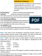 Nomenclature of Coordination Complexes