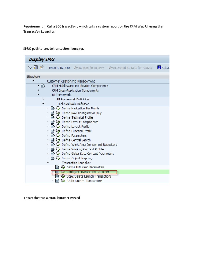 ECC Transaction Launcher Setup Guide | PDF | Database Transaction ...