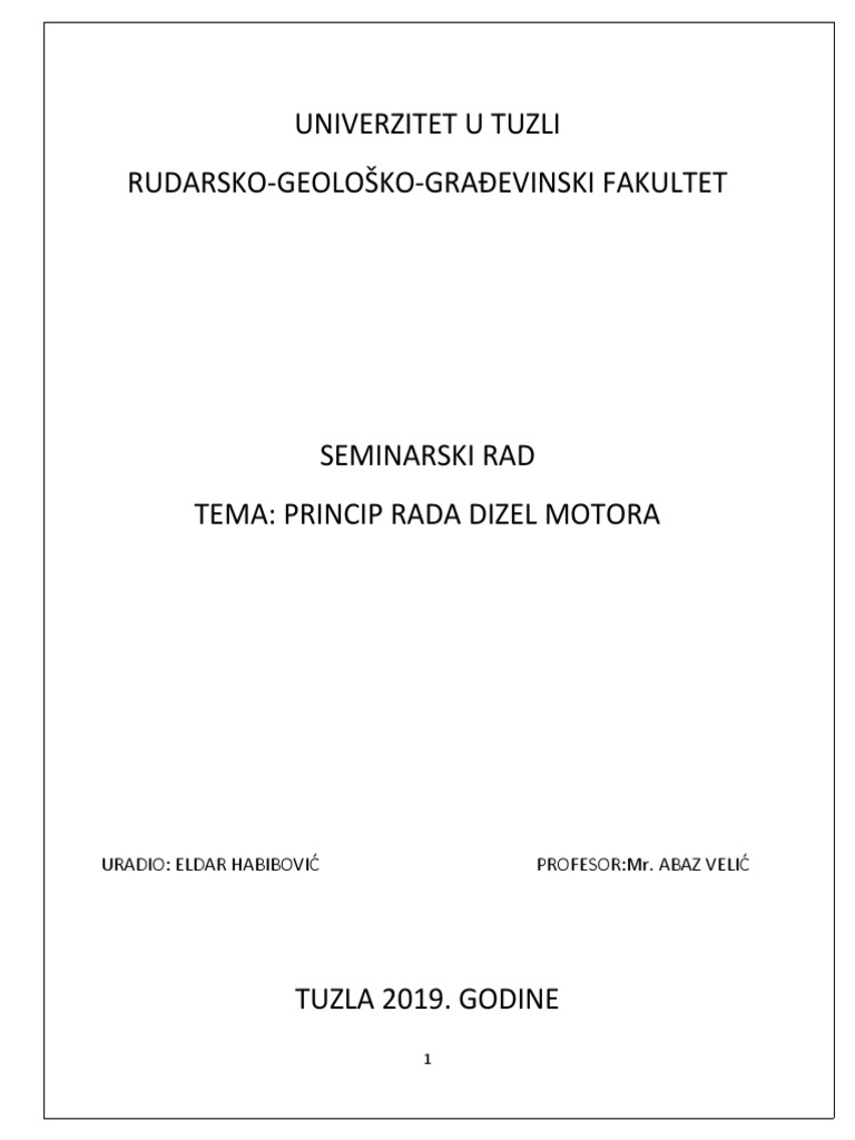 Princip Rada Dizel Motora | PDF