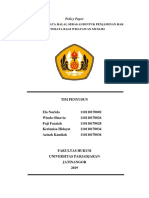 Policy Paper Kebijakan Pariwisata