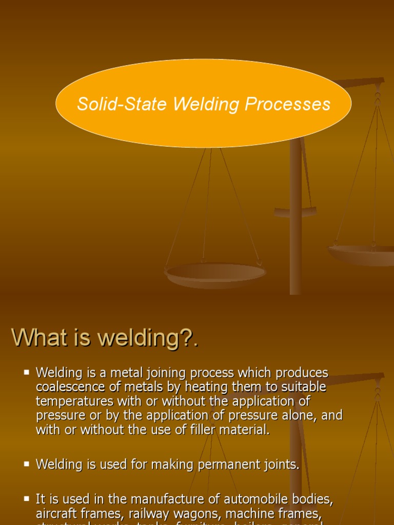 Solid State Welding Processes