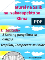 Mga Natural Na Salik Na Nakaaapekto Sa Klima