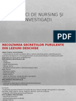 Tehnici de Nursing Si Investigatii-Recoltarea Secretiilor Purulente Din Leziuni Deschise