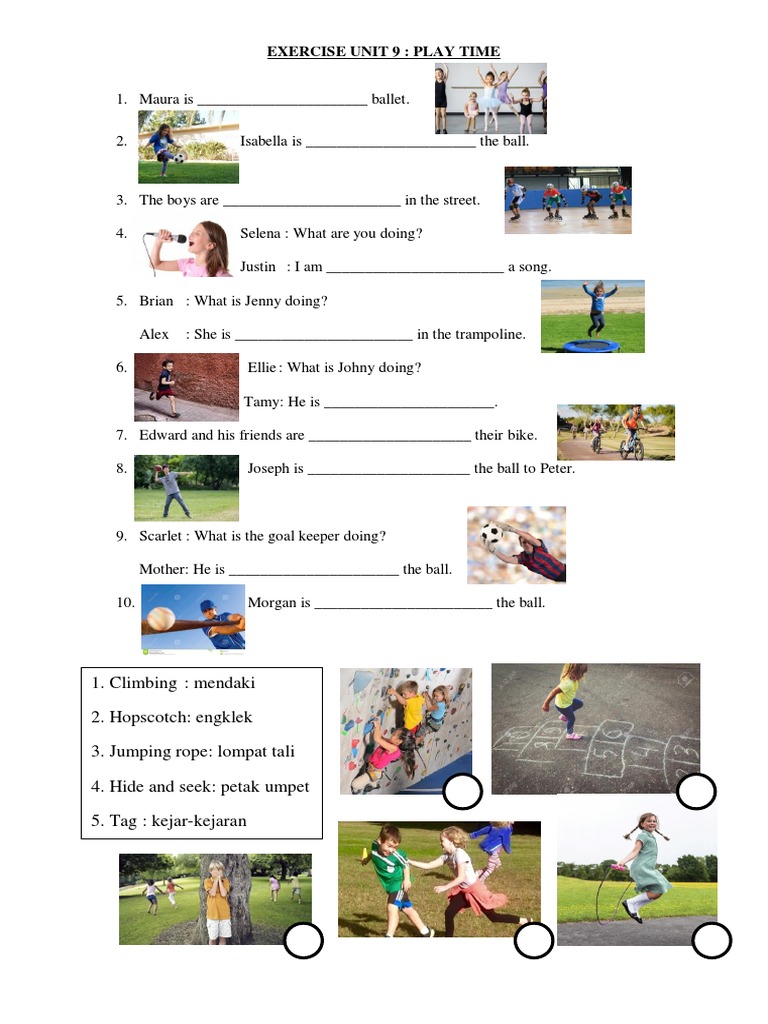 English Exercise 1ST Grade PDF