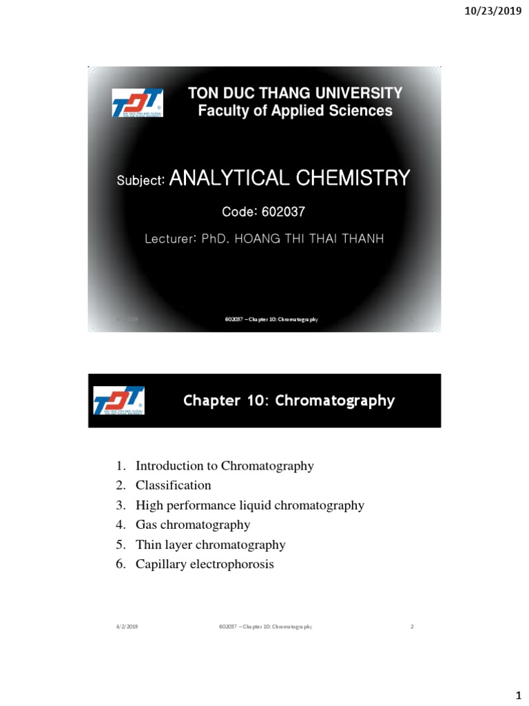 Overview of Chromatography Techniques | PDF | Chromatography | High ...