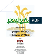 Papyrus X HB Inhaltsverzeichnis