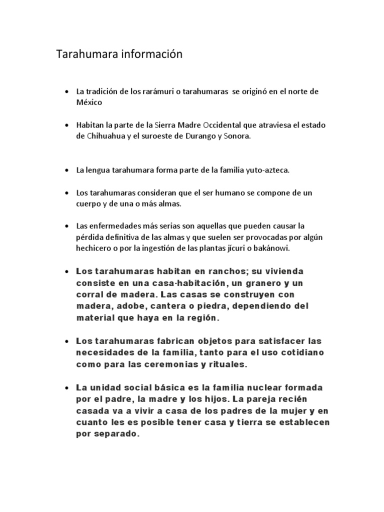 Tarahumara Informacion