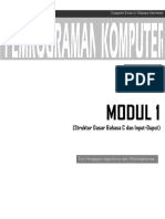 PrakProKom - Modul 1 - Struktur Dasar Bahasa C Dan Input-Output