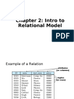 Chapter 2: Intro To Relational Model
