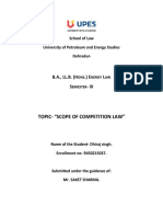Topic-"Scope of Competition Law": B.A., LL.B. (H .) E L S - Ix