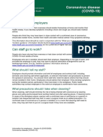 Coronavirus Covid 19 Information For Employers PDF