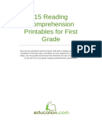 15 Reading Comprehension Printables For First Graders PDF