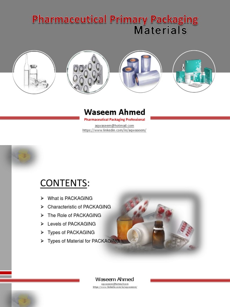 Pharmaceutical Packaging Guide | PDF | Glasses | Plastic