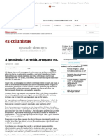 A Ignorância É Atrevida, Arrogante Etc. - 14 - 11 - 2013 - Pasquale - Ex-Colunistas - Folha de S.Paulo