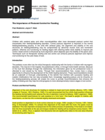 The Importance of Postural Control For Feeding: Brain Disorders/Neurological