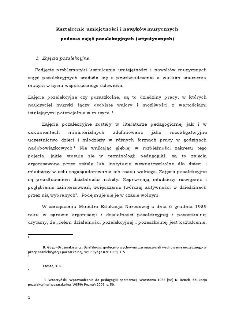 Rozkład Materiału Z Muzyki W Szkole Podstawowej