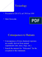 Toxicology: - Presented To ES-317y at UWO in 1999 - Dick Hawrelak