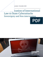 The Application of International Law To State Cyberattacks: Sovereignty and Non-Intervention