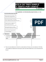 Regla de tres simple y porcentajes: ejercicios resueltos