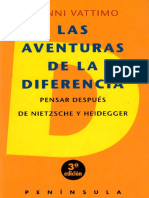Vattimo Gianni - Las Aventuras de La Diferencia PDF
