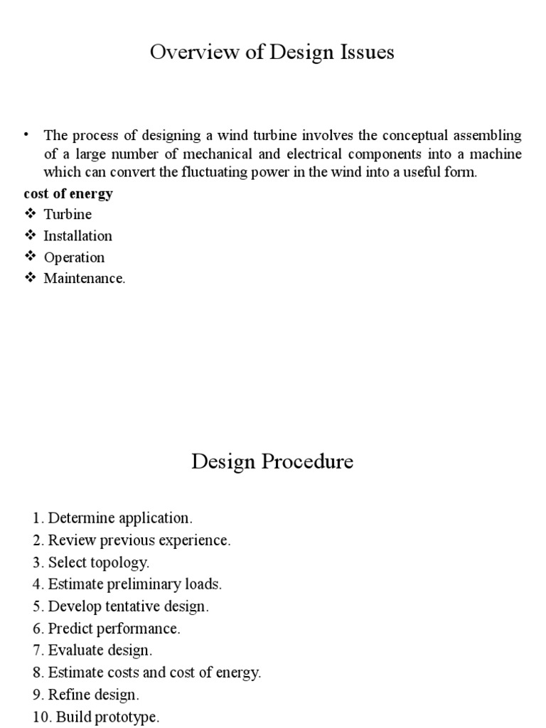 Wind Turbine Design Overview | PDF | Wind Turbine | Turbine