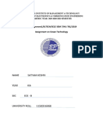 Assignment1/B.TECH/ECE/ SEM 7/HU 781/2019 Assignment On Green Technology