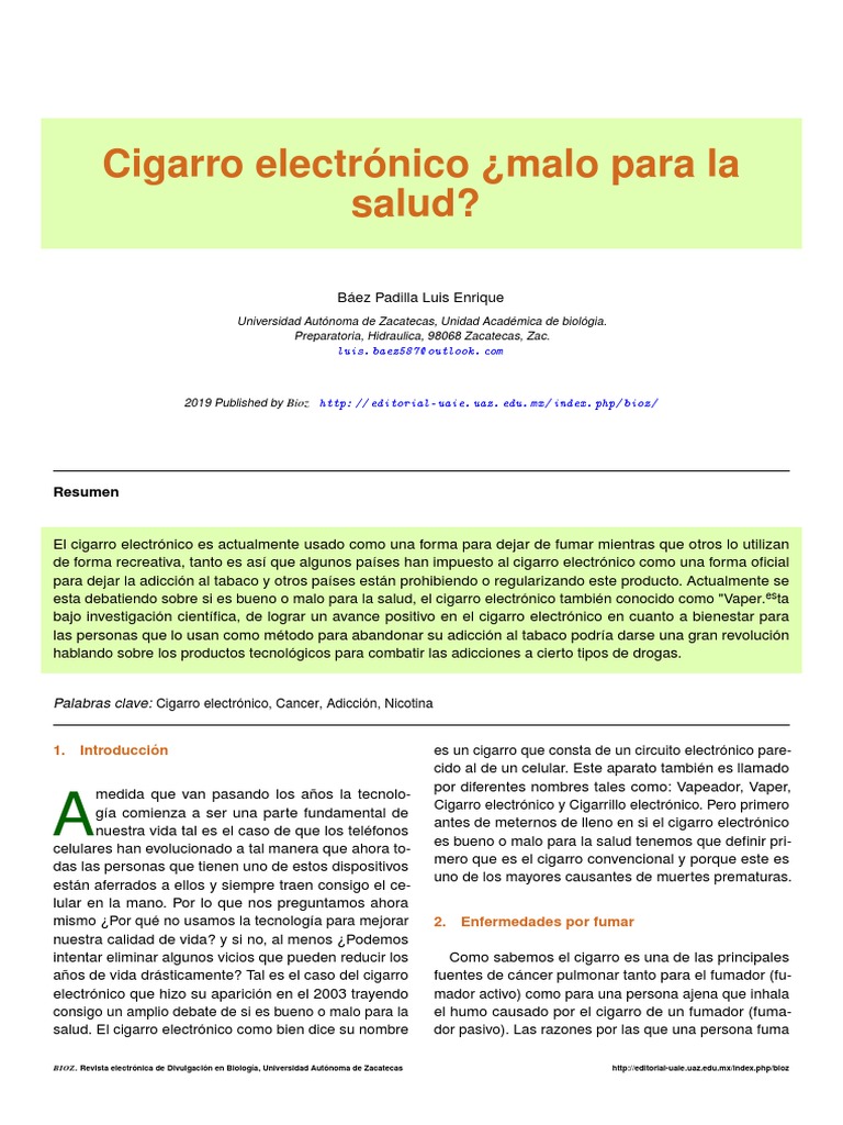 Dejar de fumar para vapear: razones a favor y en contra