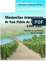 Memorias de San Pablo de Bomboy Timotes y La Puerta de Los Andes Por Eduardo II Zambrano