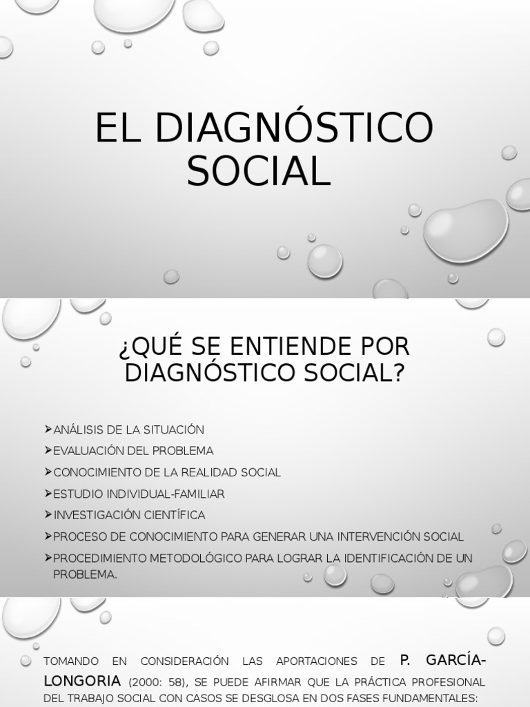 El Diagnostico Social - Presentación | PDF | Trabajo Social | Evaluación