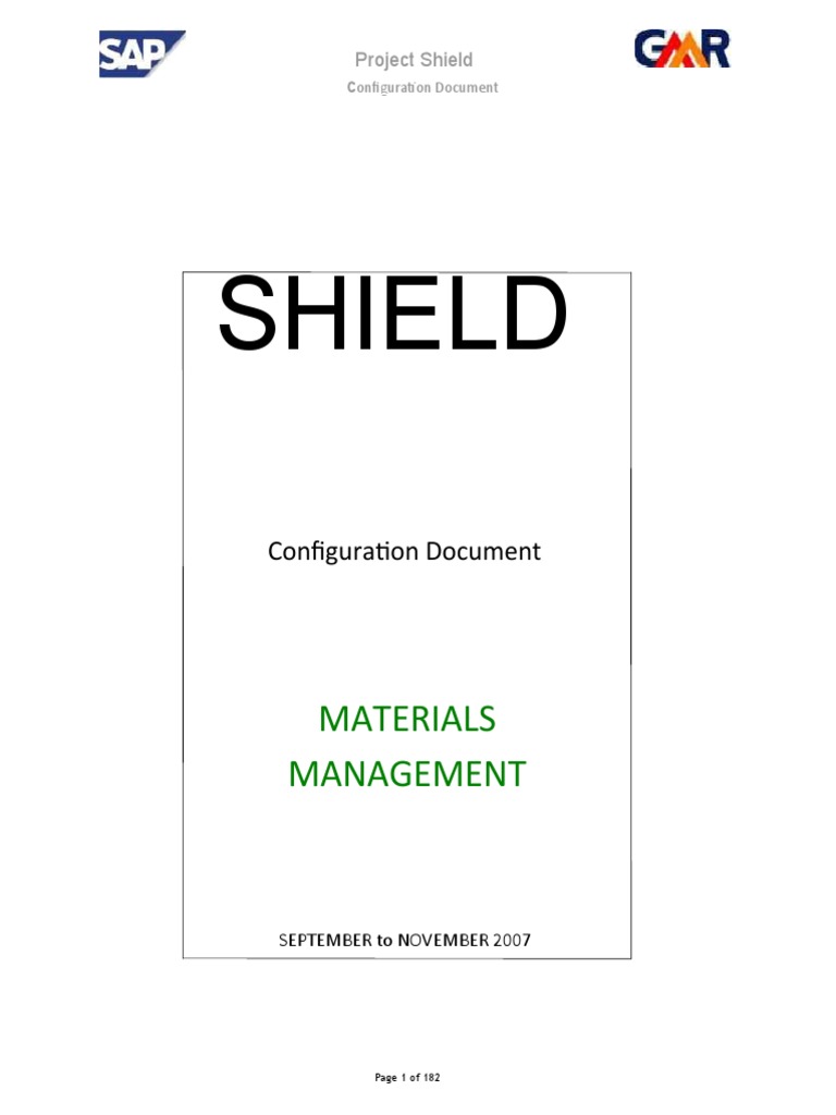 Project Shield Materials Management Guide | PDF | Taxation In The ...