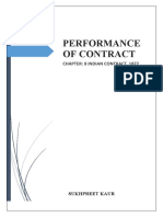 Performance of Contract