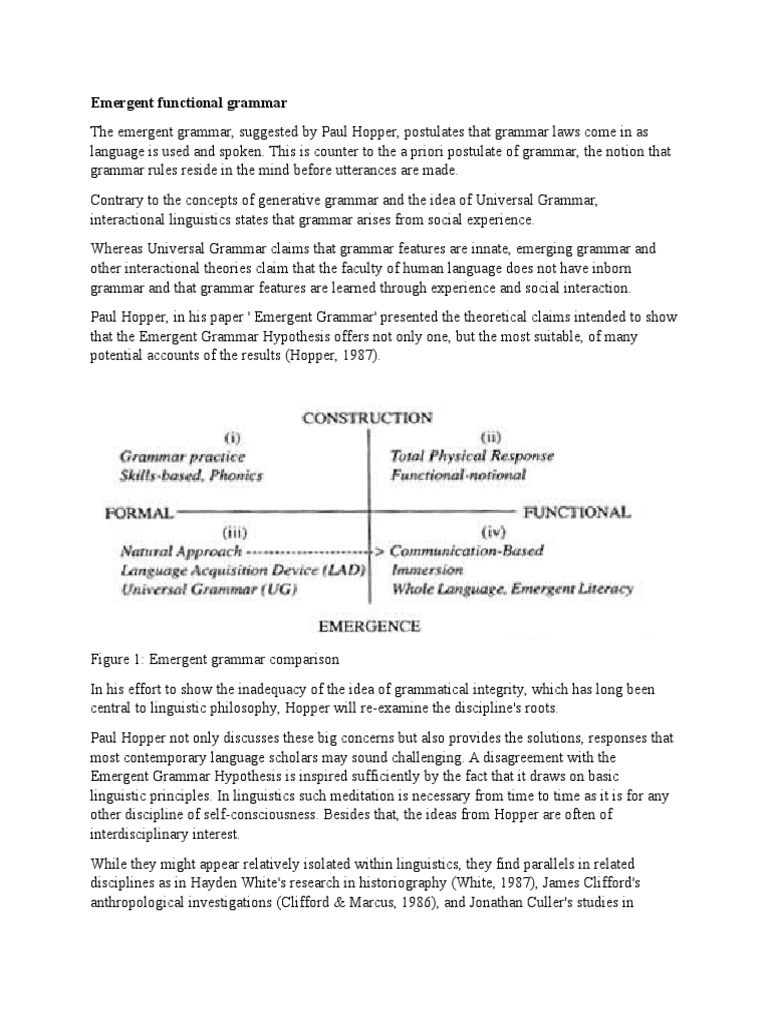 Emergent Functional Grammar | PDF | Linguistics | Grammar