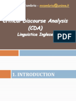 Mariavita Cambria - : Critical Discourse Analysis (CDA)