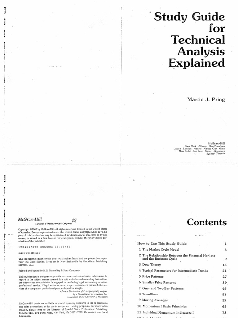Study Guide For Technical Analysis Explained by Martin J Pring PDF | PDF