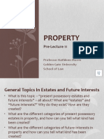 Pre-Lecture 11 Property Estates and Future Interests