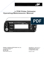 Ohmeda Biox 3740 Pulse Oximeter - User and Service Manual