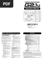 Download Zoom G21u English Manual by Kevin Kerber SN45657578 doc pdf